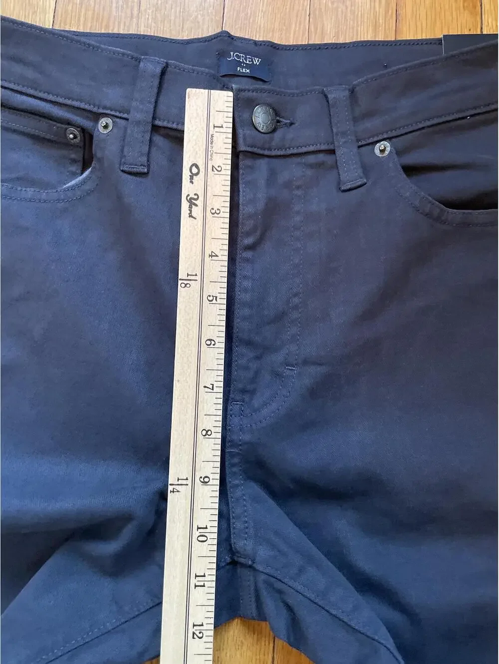 J. Crew Men's Navy Blue Straight Fit Garment Dyed Jean Flex 32x34 New With Tags